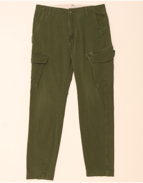 Levi's Slim Cargo-Hose für Herren, W31, L30, grüne Baumwolle