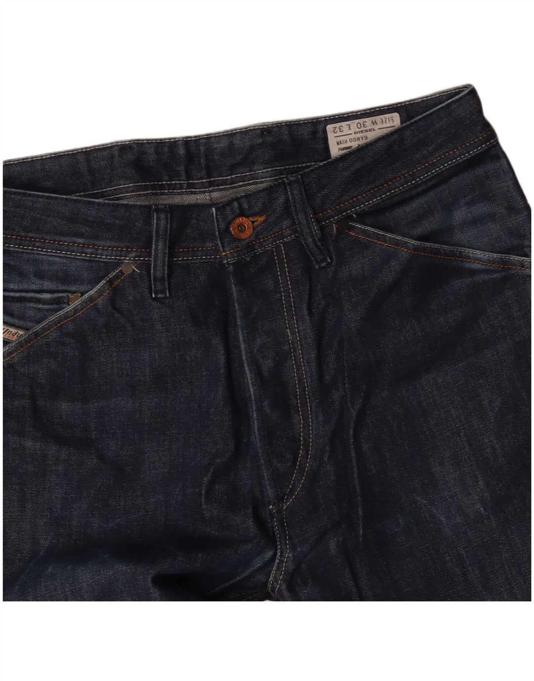 DIESEL Herren Slim Jeans W30 L32 Marineblaue Baumwolle