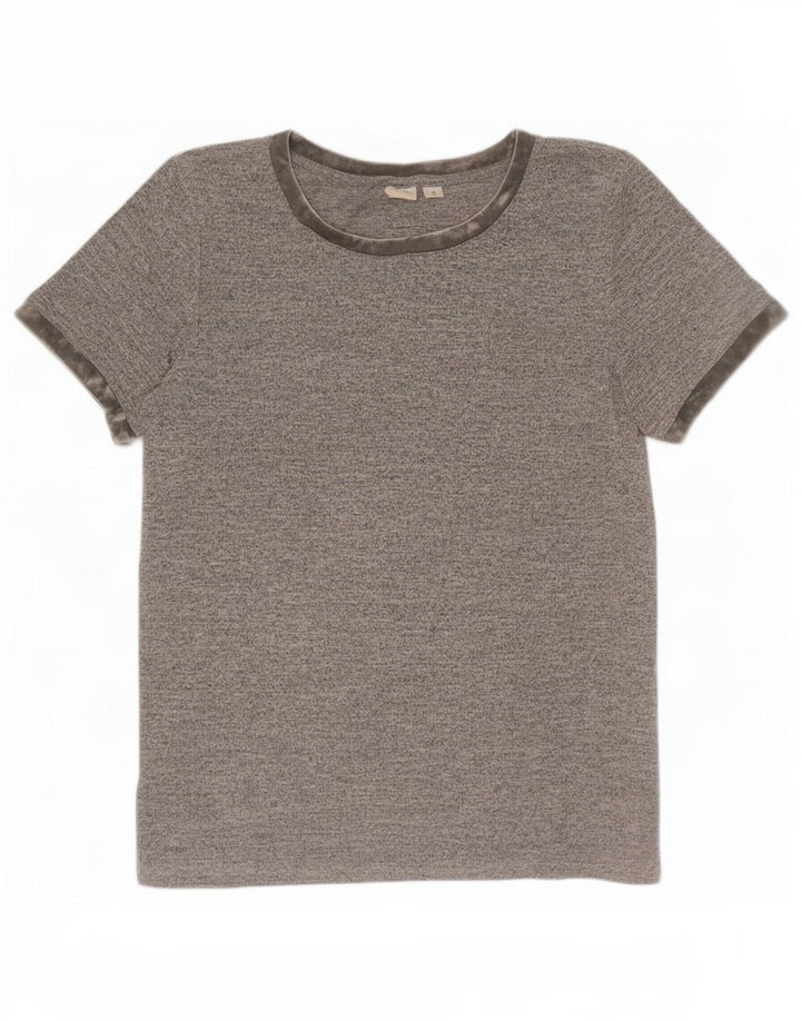 Gap Damen T-Shirt Top UK 14 Mittelgraues Polyester