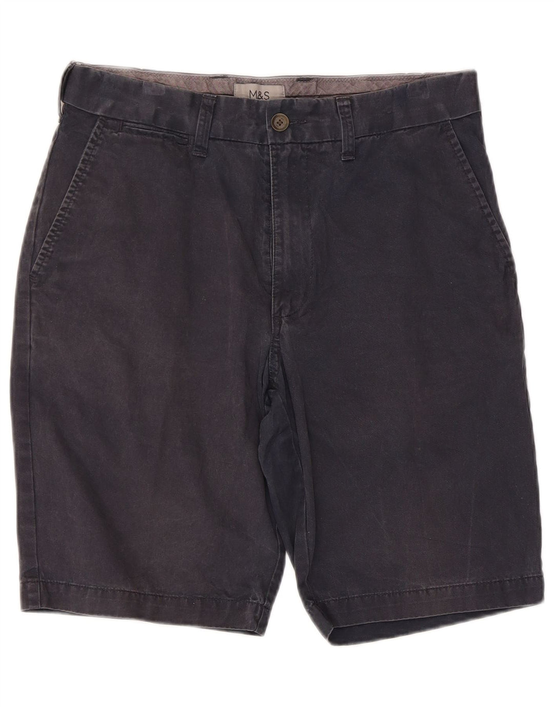 Marks & Spencer Herren-Chinoshorts W30, mittelmarineblaue Baumwolle