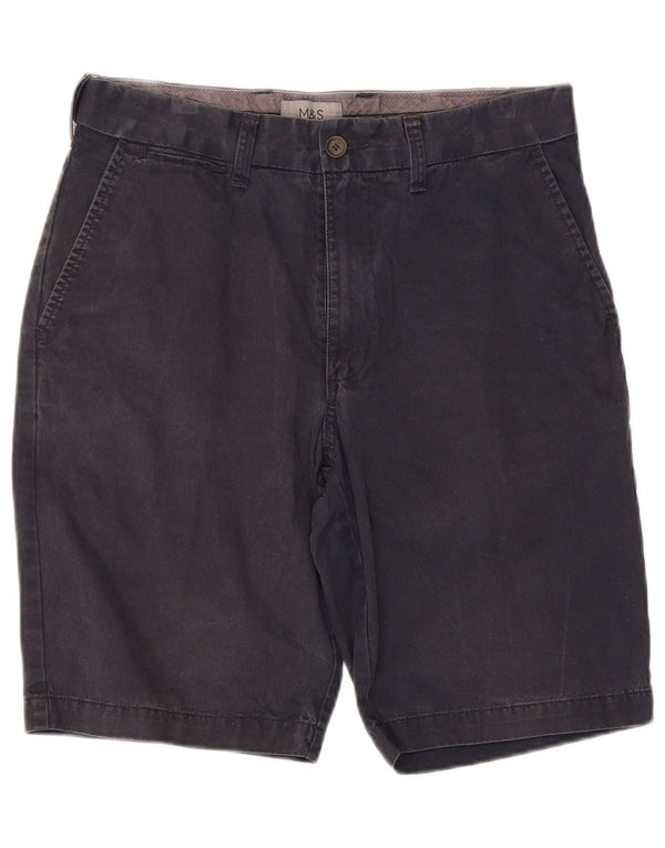 Marks & Spencer Herren-Chinoshorts W30, mittelmarineblaue Baumwolle