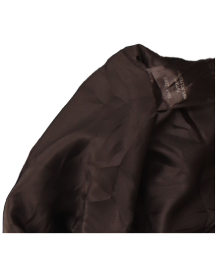 BARISAL Damen Ledermantel IT 44 Mittelschwarzes Leder