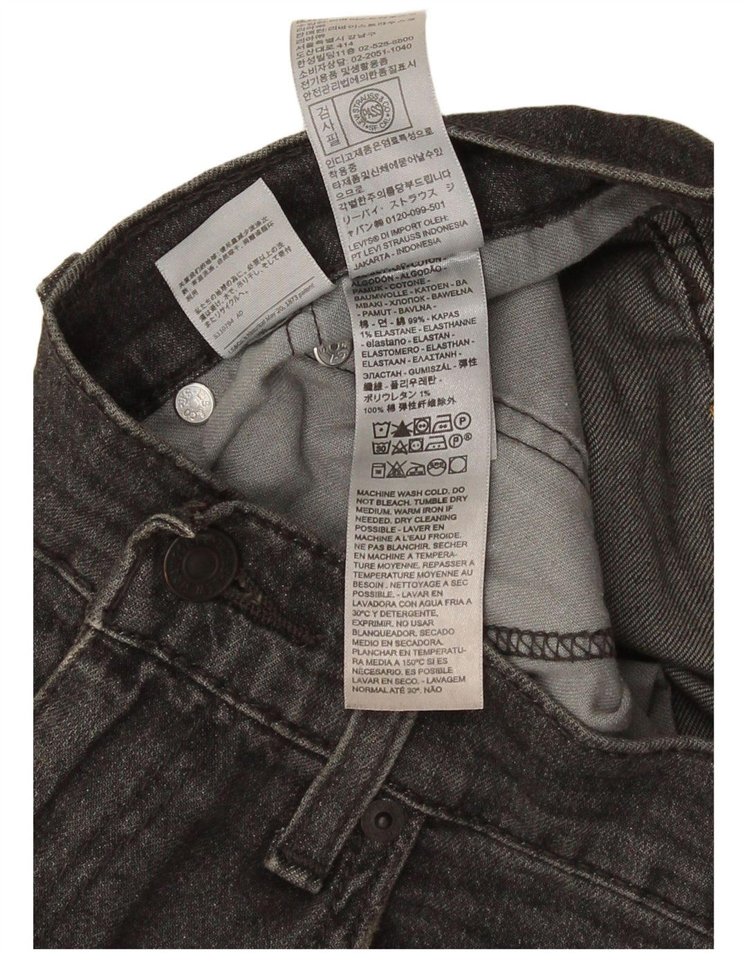 Levi's Herren 502 Tapered Jeans W31 L29 Graue Baumwolle