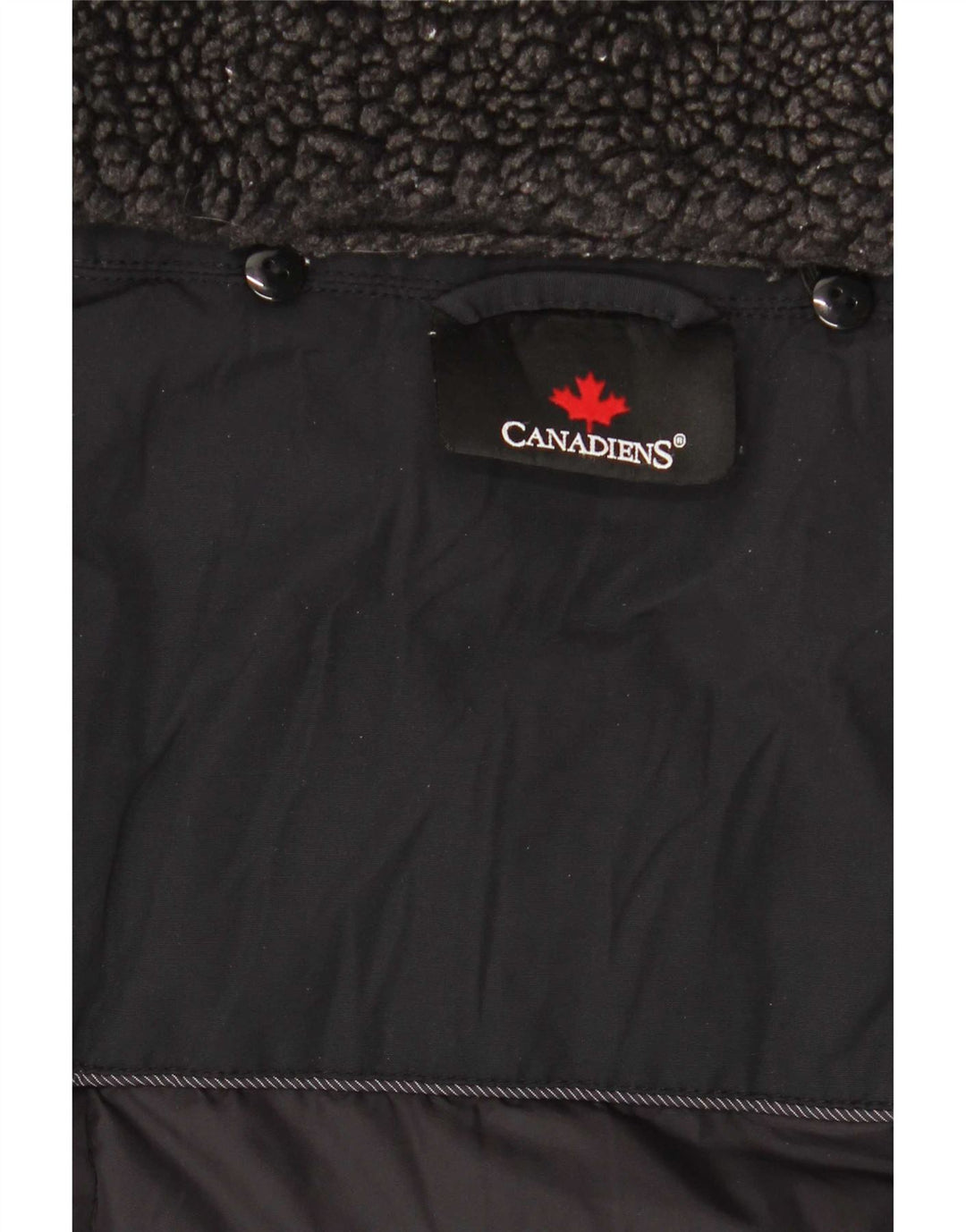 Canadiens Herren-Jacke mit Kapuze, gepolstert, Größe 48, mittelschwarz, Baumwolle