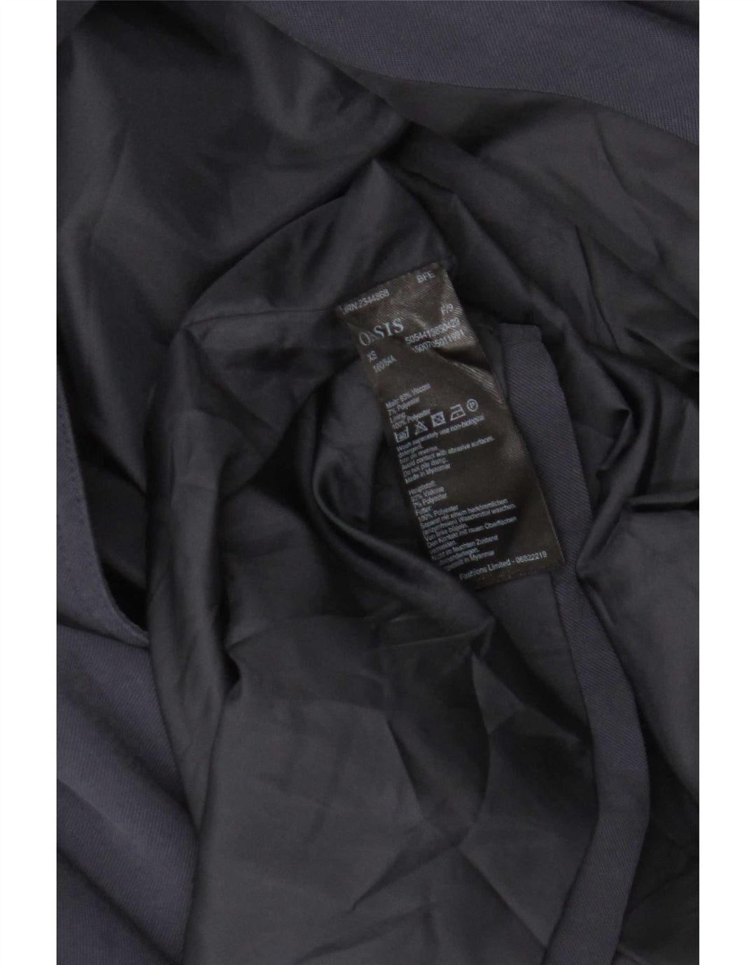 Oasis Damen Trenchcoat UK 6 XS Marineblaue Viskose