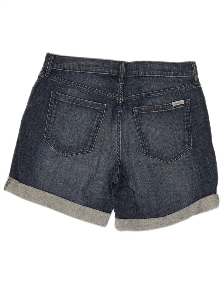 Eddie Bauer Damen Boyfriend-Jeansshorts US 8 Medium W34 Marineblaue Baumwolle
