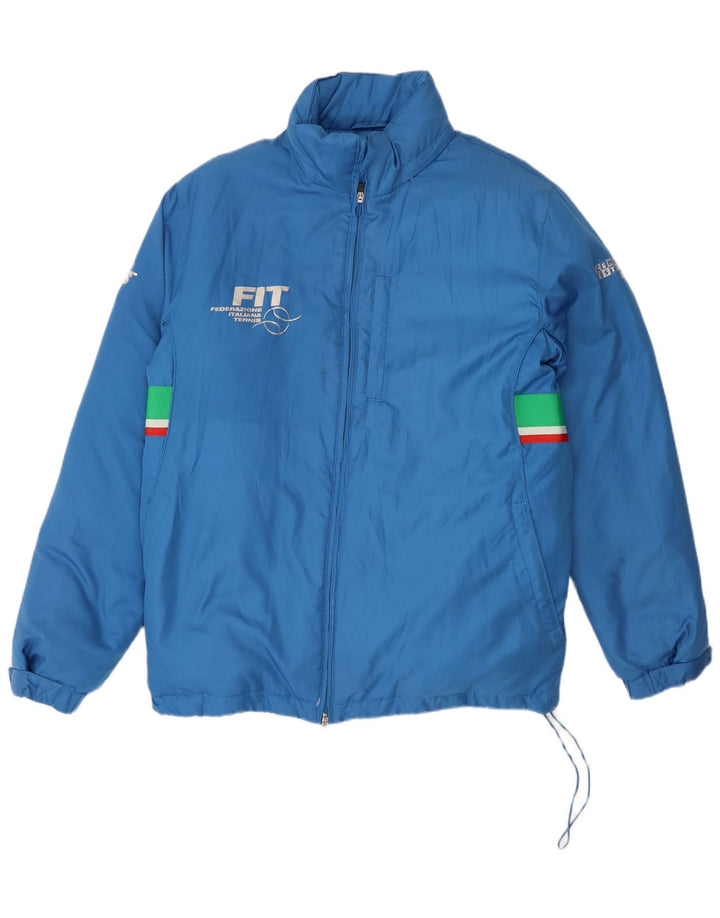 Sergio Tacchini Herren Graphic Wattierte Jacke UK 42 XL Blauer Farbblock