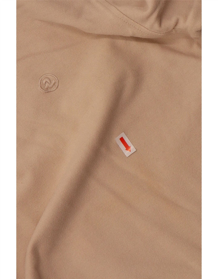 INVICTA Mens Long Sleeve Polo Shirt Small Beige Cotton