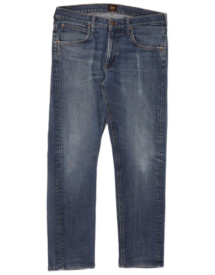 Lee Herren Daren Zip Fly Slim Jeans W32 L29 Blaue Baumwolle