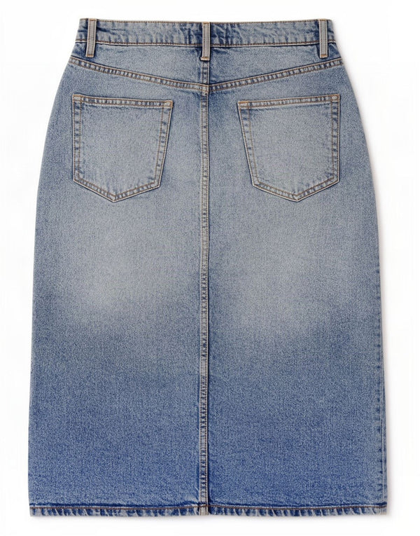 Zara Damen Jeansrock Medium W28 Blau
