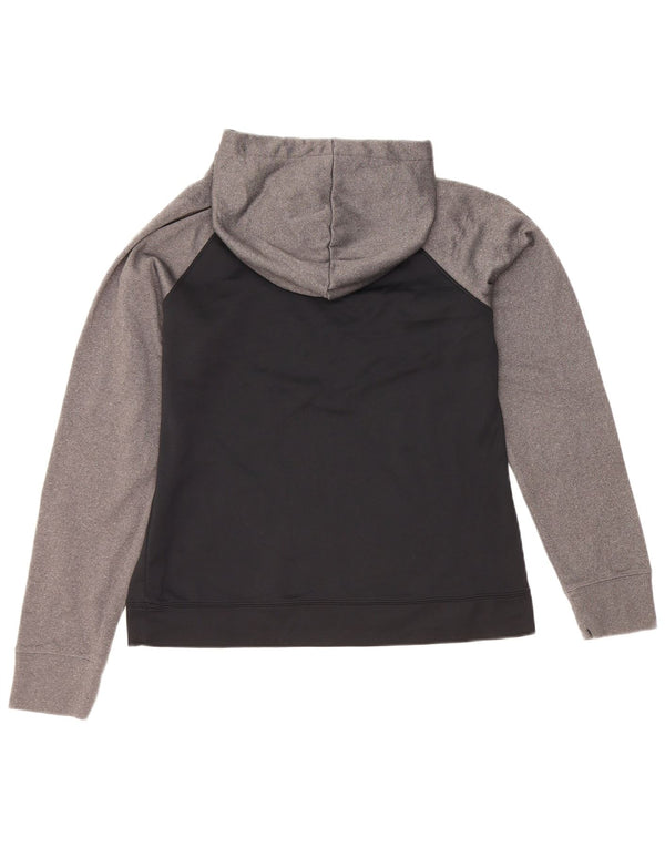 Under Armour Damen Kapuzenpullover UK 14 Mittelschwarzes Colourblock-Polyester
