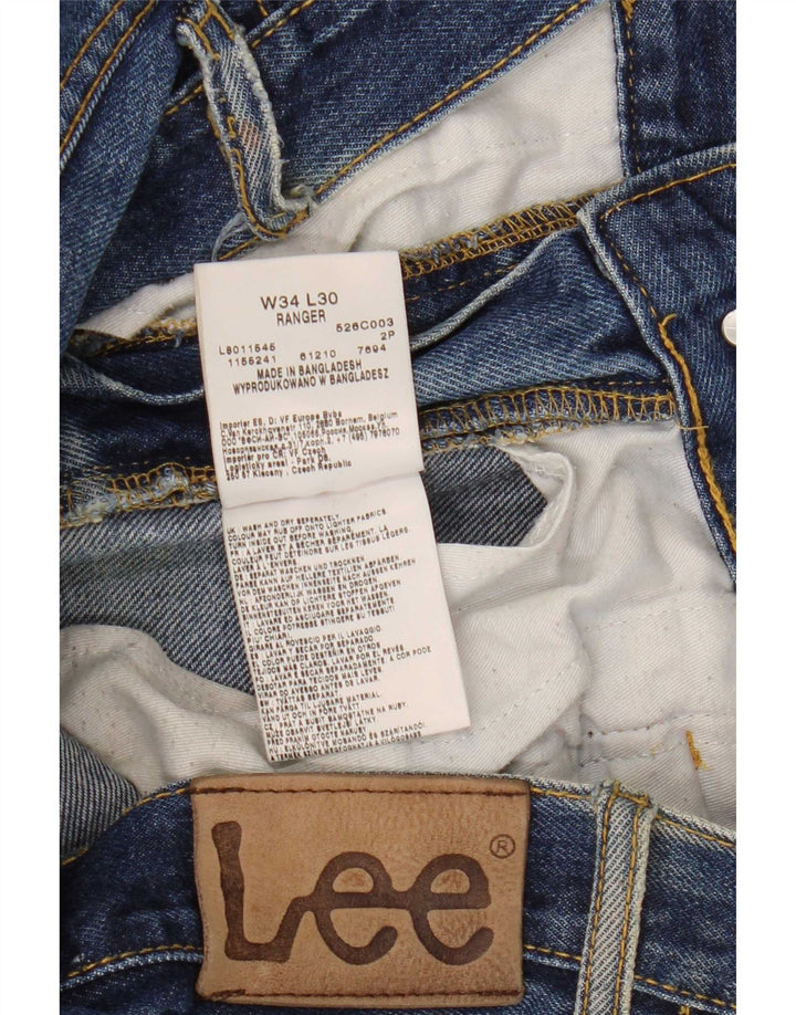 Lee Herren Ranger Bootcut Jeans W34 L30 Blaue Baumwolle