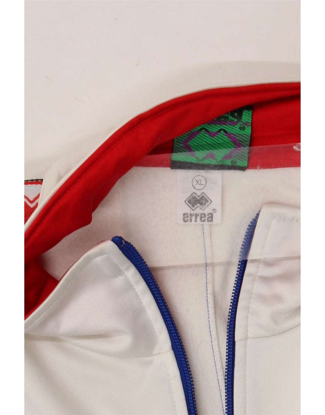 Errea Herren-Trainingsanzugoberteil mit Grafik, XL, blaues Colourblock-Nylon
