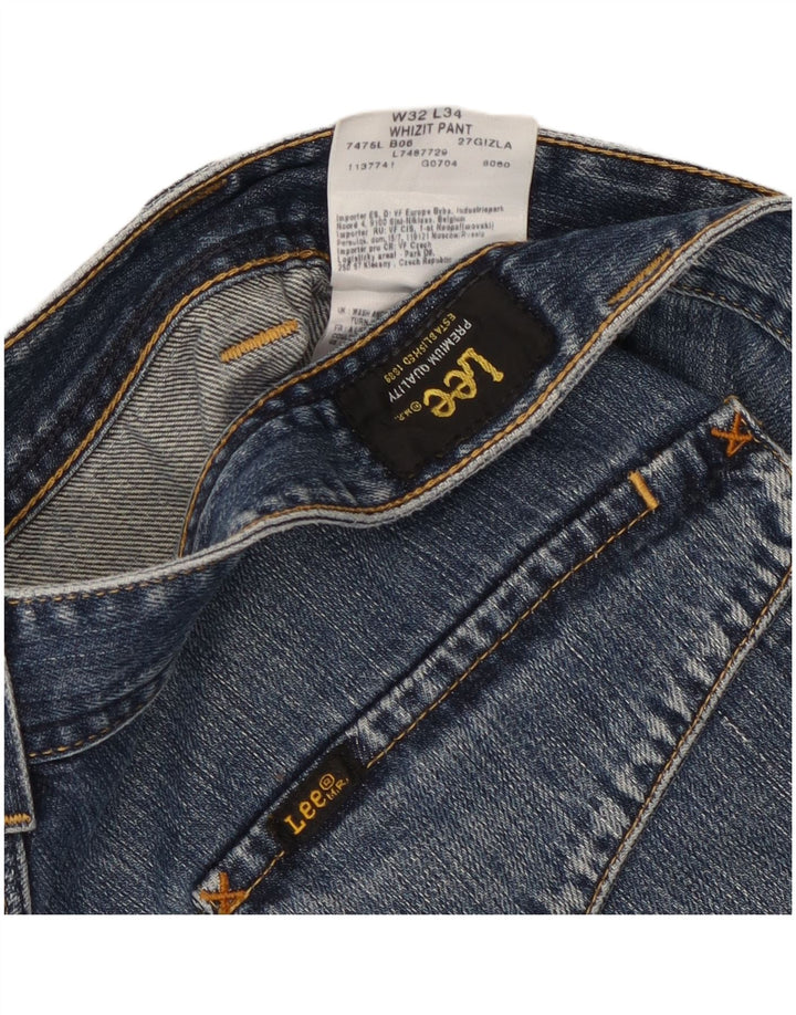 LEE Herren Whizit Denim Shorts W32 Mittelblaue Baumwolle