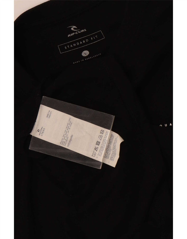 Rip Curl Herren-T-Shirt mit Standard-Passform, Grafik, Größe L, Schwarz, Baumwolle