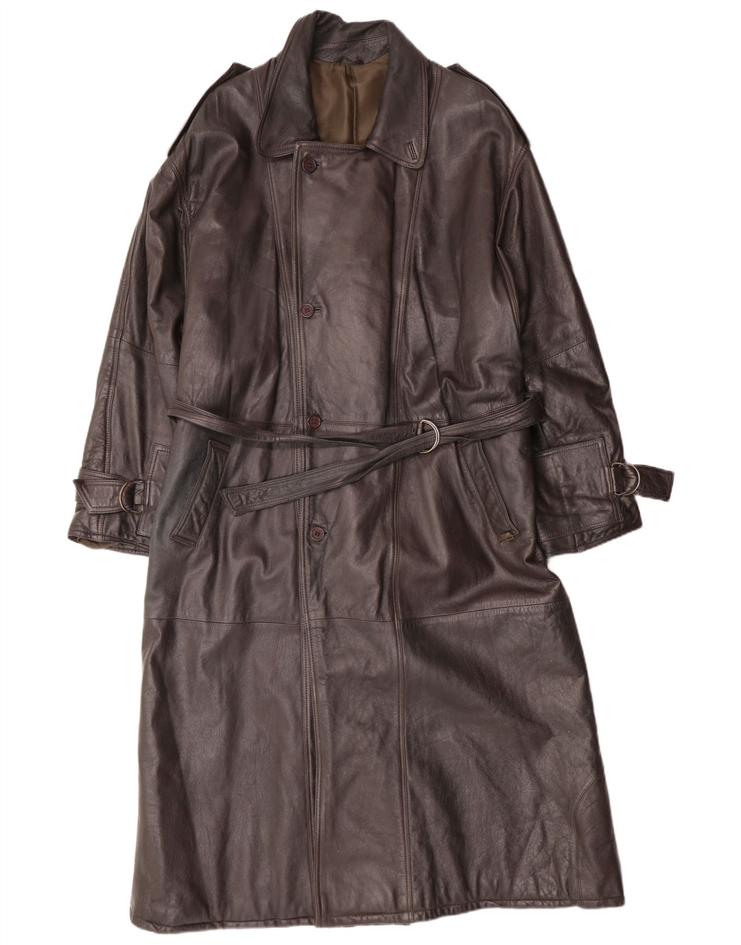 MAX MOSER Herren Ledermantel IT 56 3XL Braunes Leder