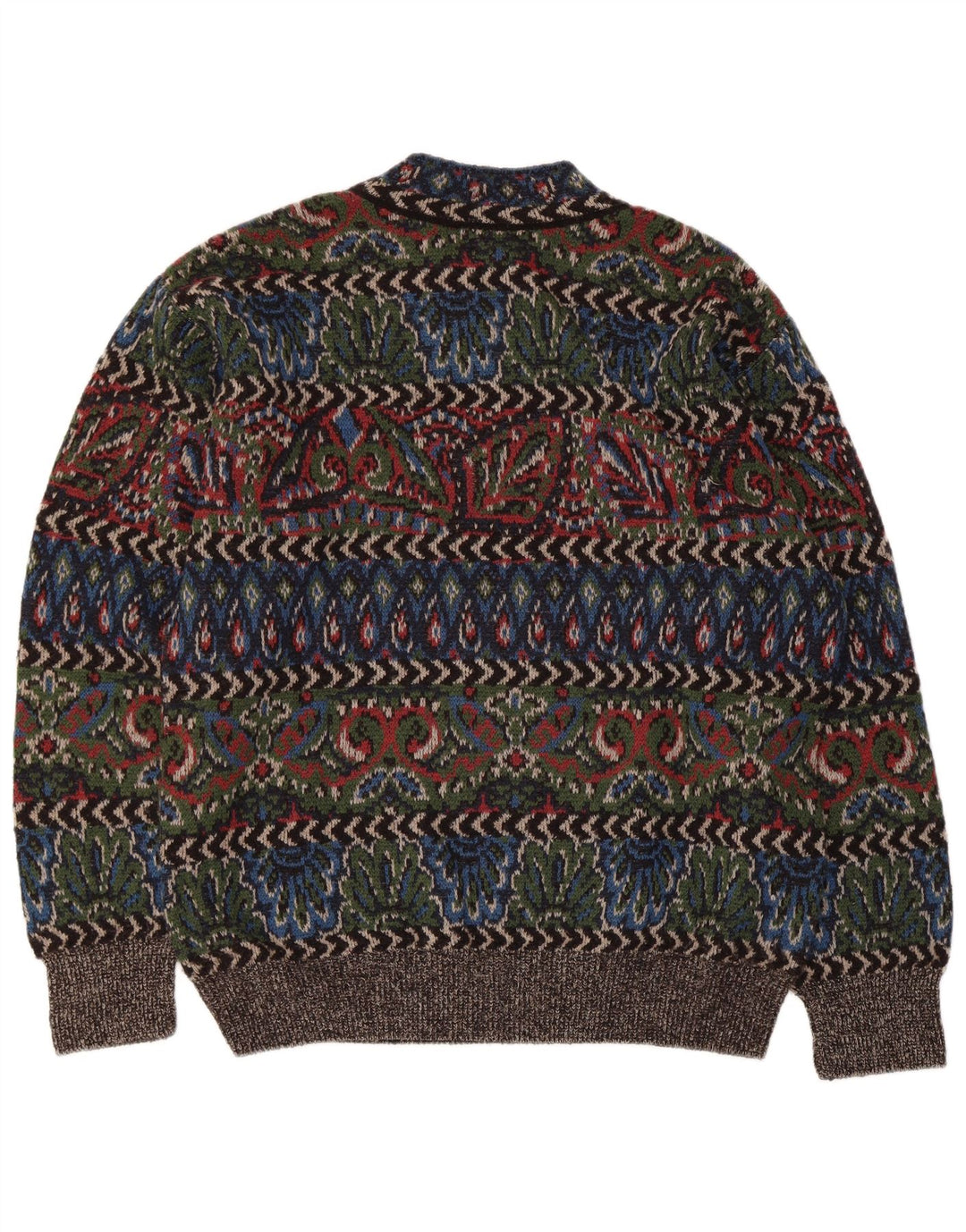 Vintage Herren Rollkragenpullover Pullover Große mehrfarbige geometrische Wolle