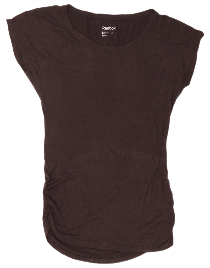 REEBOK Womens T-Shirt Dress UK 14 Medium Black Rayon