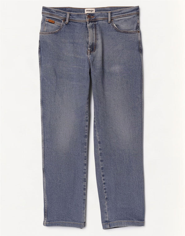 Wrangler Herren Straight Jeans W36 L32 Blaue Baumwolle