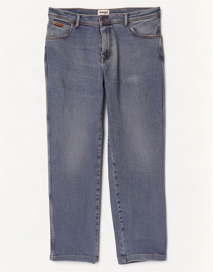 Wrangler Herren Straight Jeans W36 L32 Blaue Baumwolle