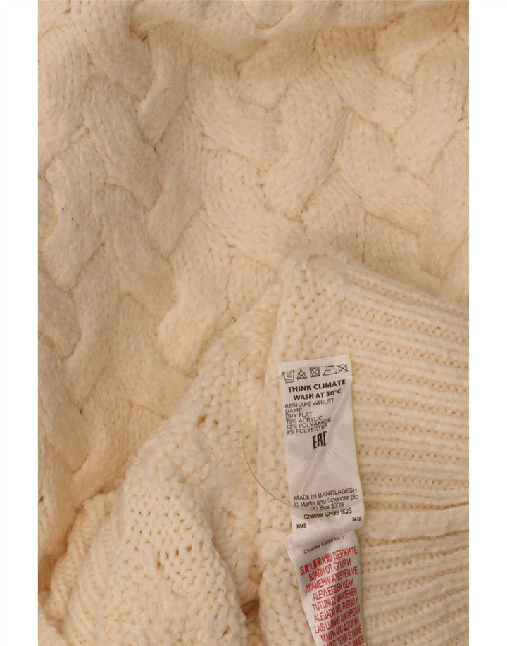 Marks & Spencer Rollkragenpullover für Damen, Gr. 10, Größe S, Beige