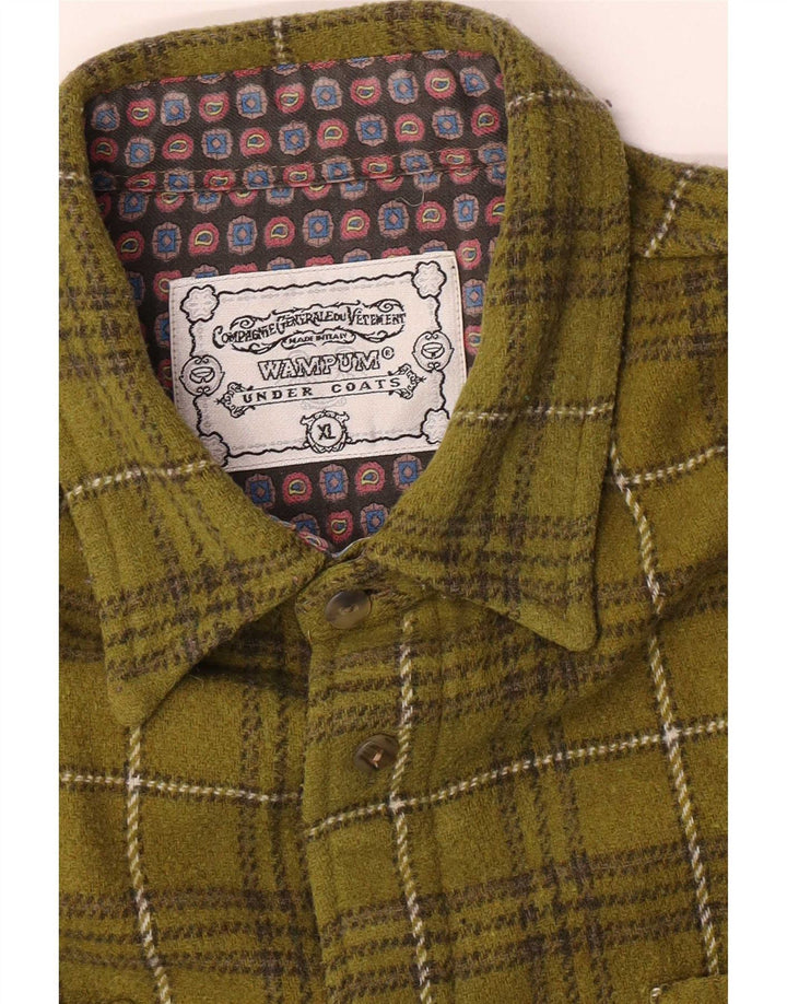Wampum Herren-Oversize-Hemd XL Grün kariert