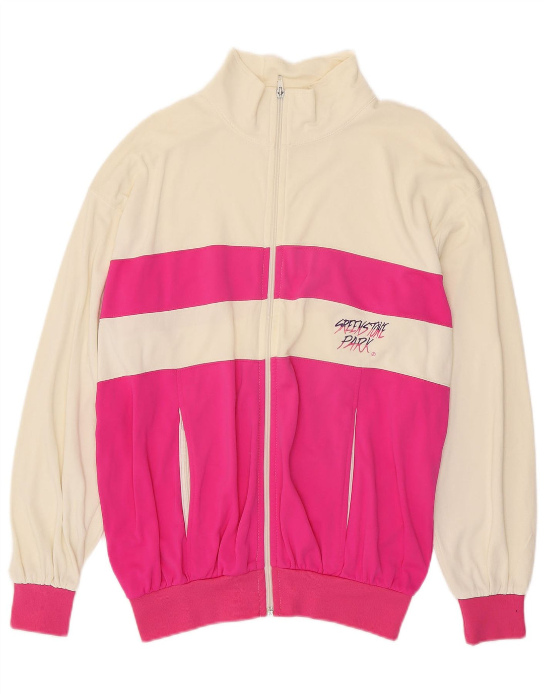GREENSTONE PARK Damen-Trainingsanzug-Top-Jacke UK 18 XL Rosa Farbblock