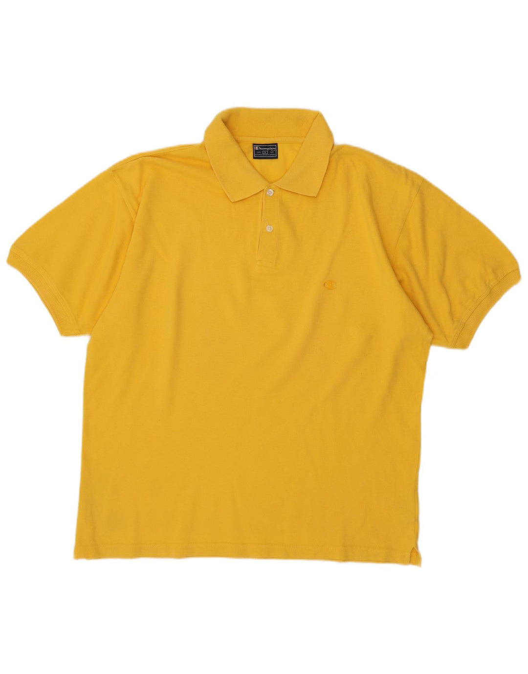 CHAMPION Herren-Poloshirt, große gelbe Baumwolle