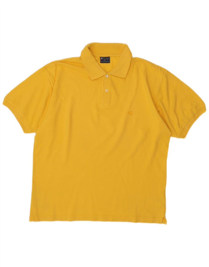 CHAMPION Herren-Poloshirt, große gelbe Baumwolle
