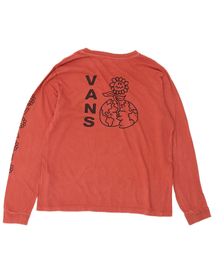 Vans Herren Graphic Top Langarm Große rote Baumwolle