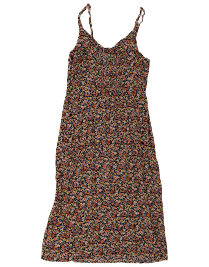 Oasis Slip-Kleid für Damen, Größe M, mehrfarbig, Blumenmuster, Viskose, UK 42