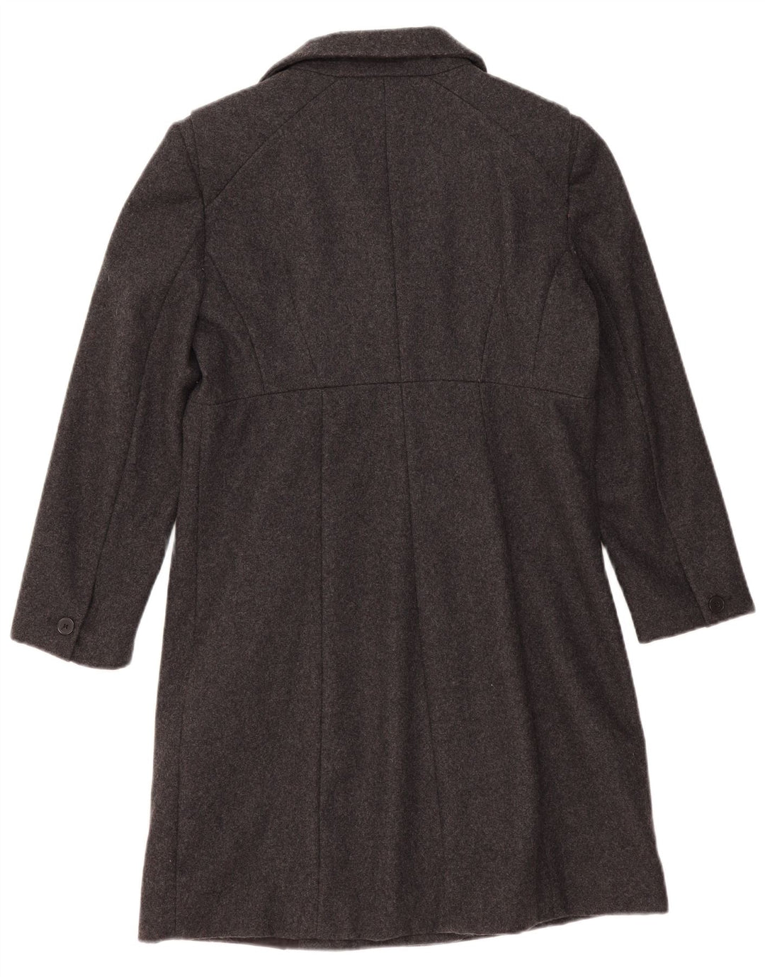 Zara Damen Zweireihiger Mantel UK 16 Große graue Wolle