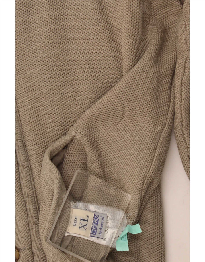 Jeckerson Herren-Trainingsanzug-Oberteil, Jacke, XL, Beige, Baumwolle