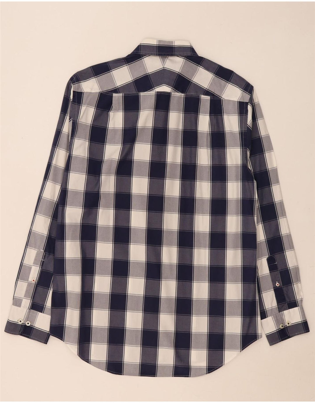 Charles Tyrwhitt Herrenhemd, groß, marineblau, kariert, Baumwolle