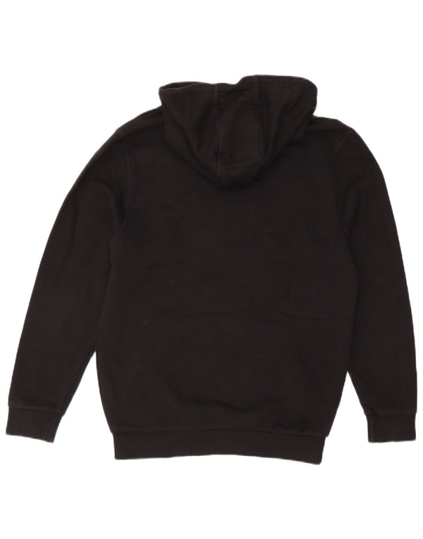 Ellesse Womens Graphic Oversized Hoodie Pullover UK 10 Small Schwarze Baumwolle