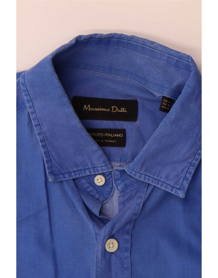 Massimo Dutti Herrenhemd Mittelblau