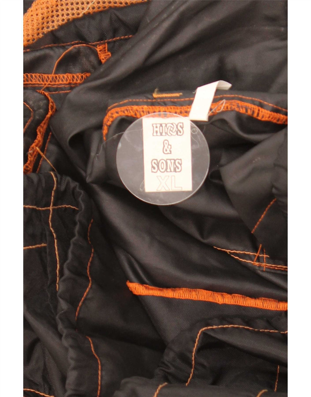 Vintage Herren Regenjacke UK 42 XL Schwarz Colourblock Nylon