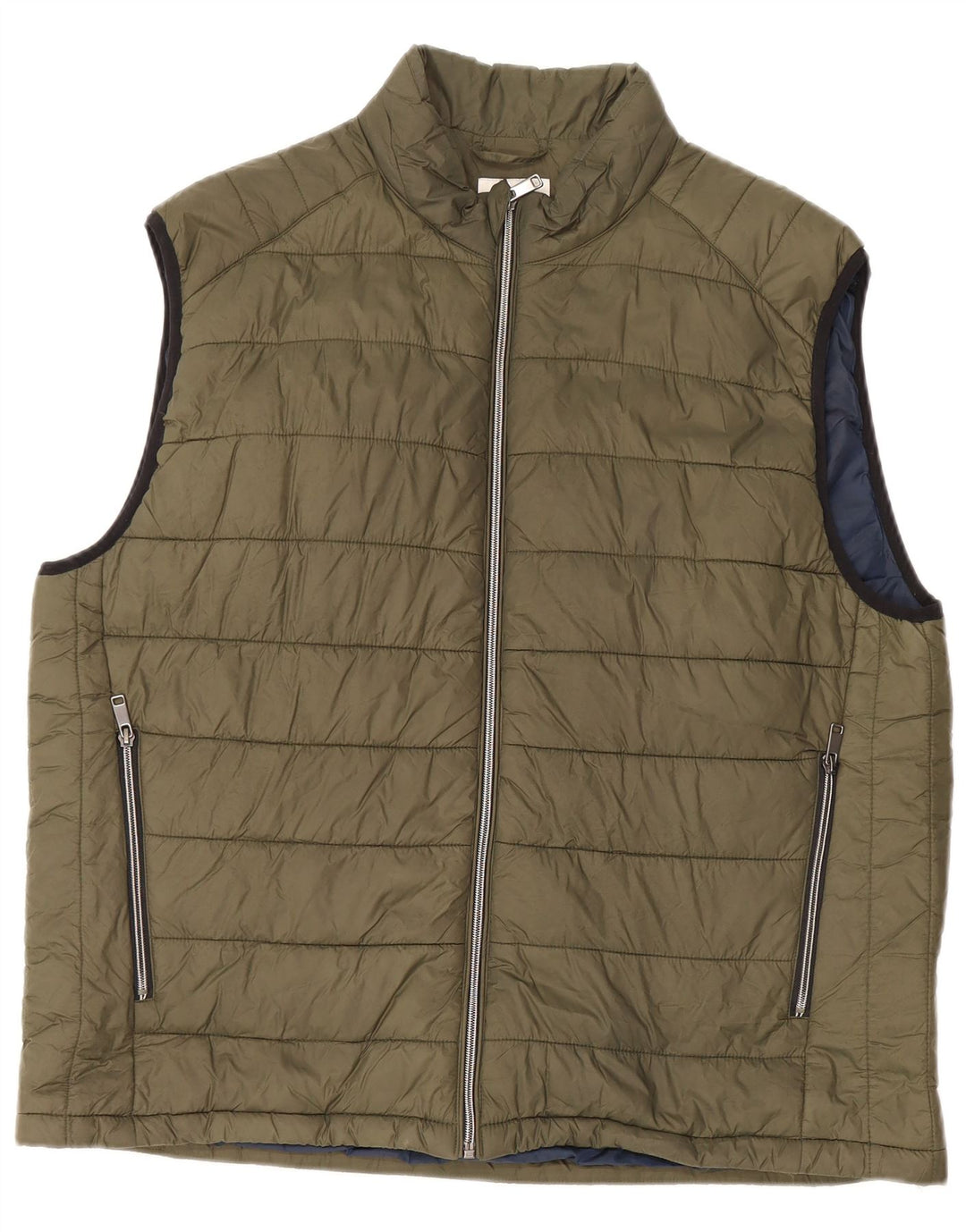 Zara Herren Wattierte Weste UK 44 2XL Khaki