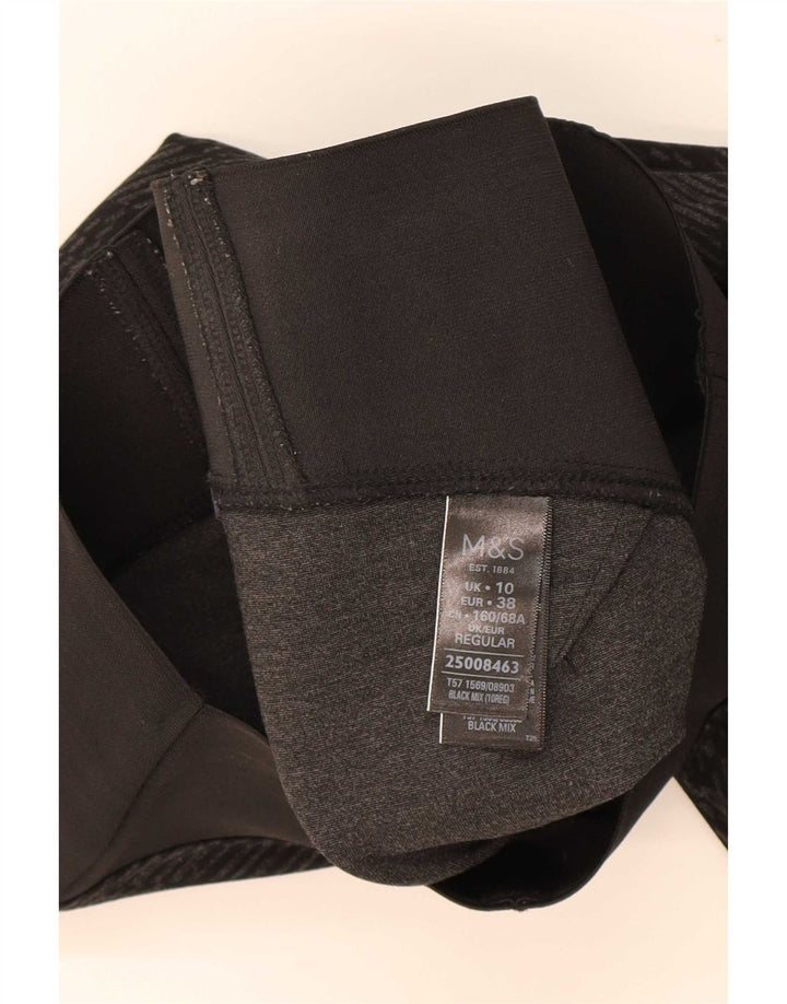 Marks & Spencer Damen Leggings UK 10 Small Schwarze geometrische Viskose