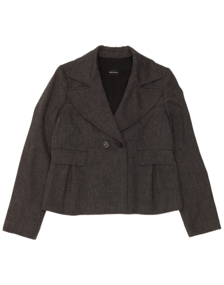 Penny Black Zweireihiger Blazer für Damen, UK 12, Mittelgrau