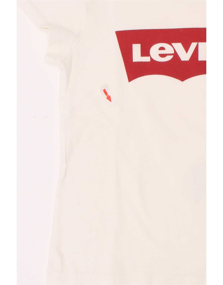 Levi's Jungen-T-Shirt mit Grafik, 4–5 Jahre, weiße Baumwolle