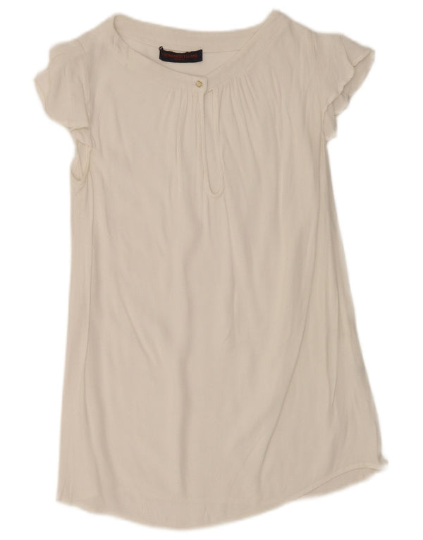Trussardi Jeans Damen Longline-Blusenoberteil IT 38 XS Weiß