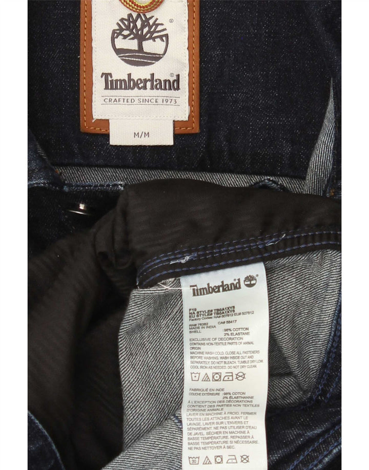 Timberland Herren-Jeansjacke, UK 38, mittelmarineblaue Baumwolle