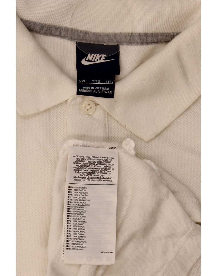 Nike Herren Poloshirt 2XL Weiße Baumwolle