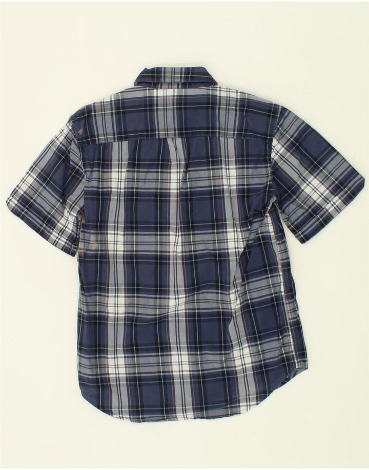 GAP Boys Short Sleeve Shirt 10-11 Years Navy Blue Check Cotton Vintage Gap and Second-Hand Gap from Messina Hembry 
