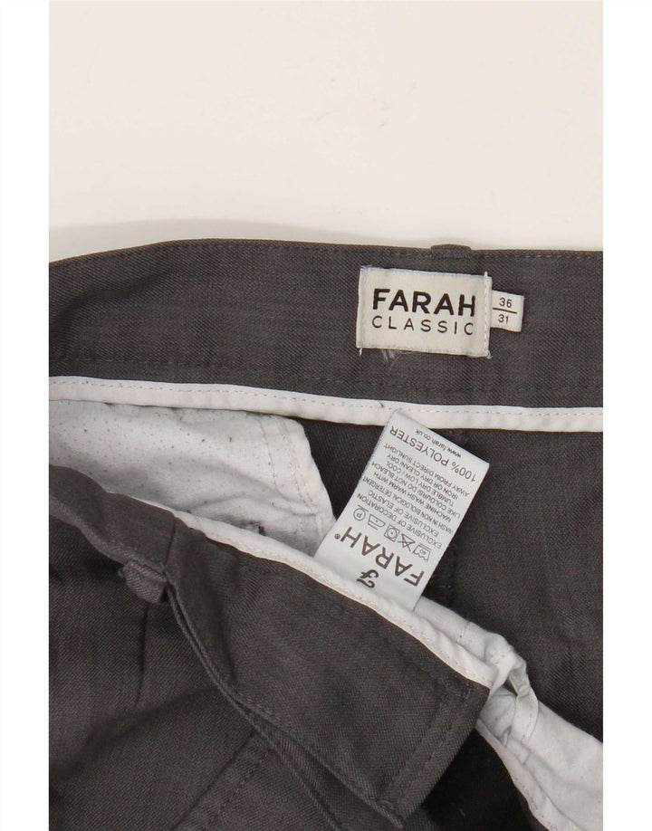 Farah Herren-Chinohose, klassisch, gerade, W36, L31, grau, Polyester