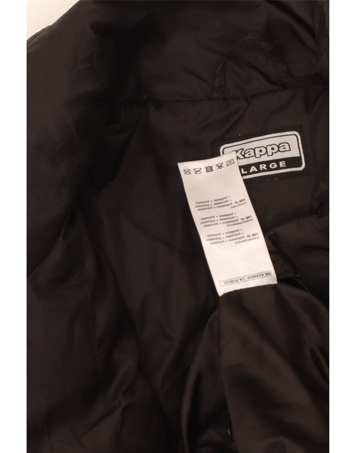 KAPPA Herren Wattierte Jacke UK 40 Large Schwarz Polyester