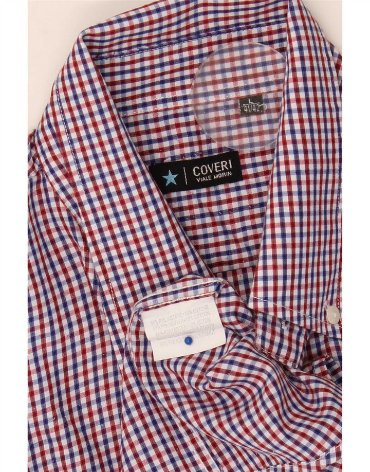 Coveri Herrenhemd, Größe 41/42, groß, mehrfarbig, Gingham-Polyester