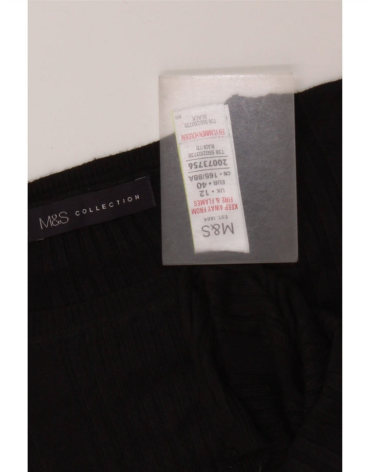 Marks & Spencer Damen-Pullover mit Rundhalsausschnitt, Gr. 12, mittelschwarz