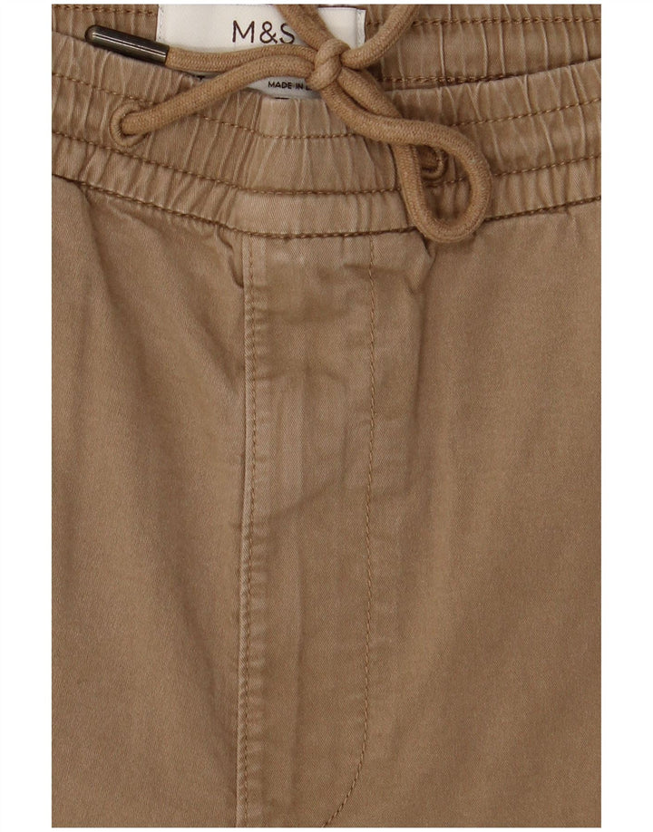 Marks & Spencer Herren-Chinohose, normale Passform, gerade Passform, klein, braune Baumwolle